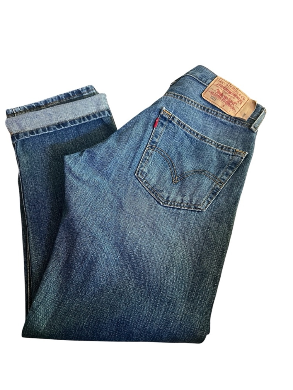 Levi's 501 made in Mexico no writing on tag Blue Denim Jeans 31x30  100 cotton